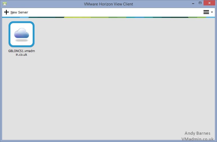 vmware horizon client loading desktop