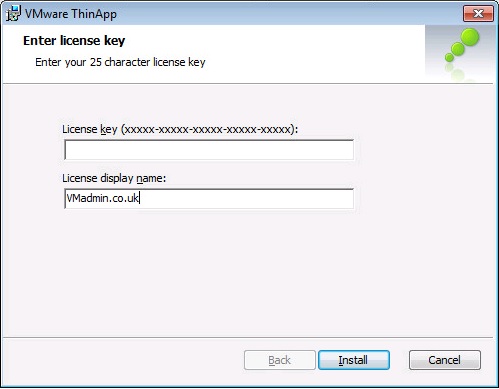 vmware thinapp license key